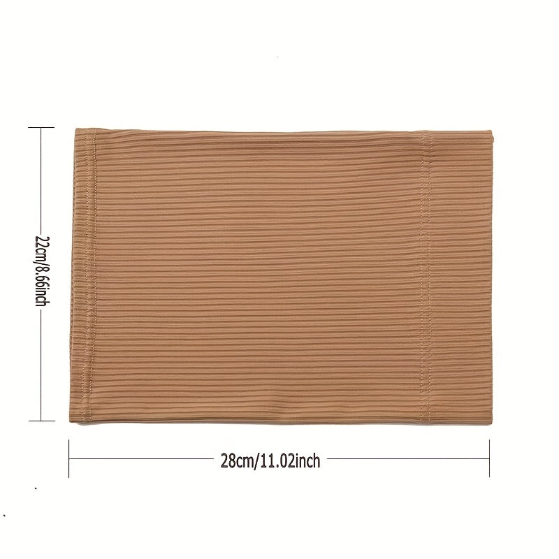 Solid Striped Turban Cap Hijab Soft Inner Cap Casual Underscarf