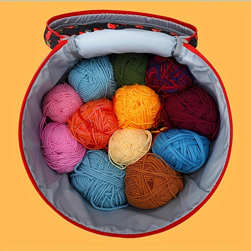 Large Capacity Yarn Bag Bee Print Storage Bag