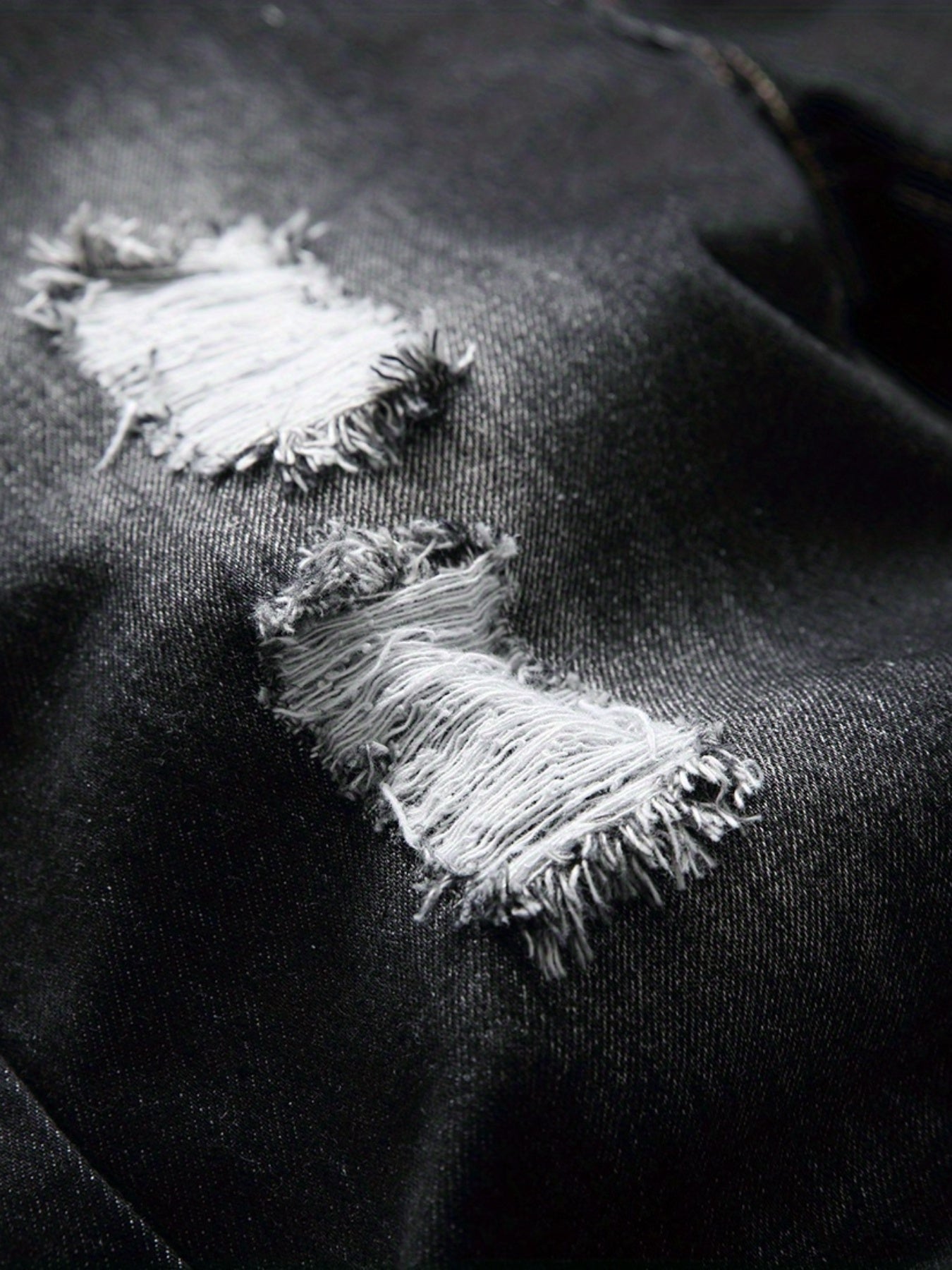 Men's Ripped Denim Shorts Casual Street Style Distressed Shorts