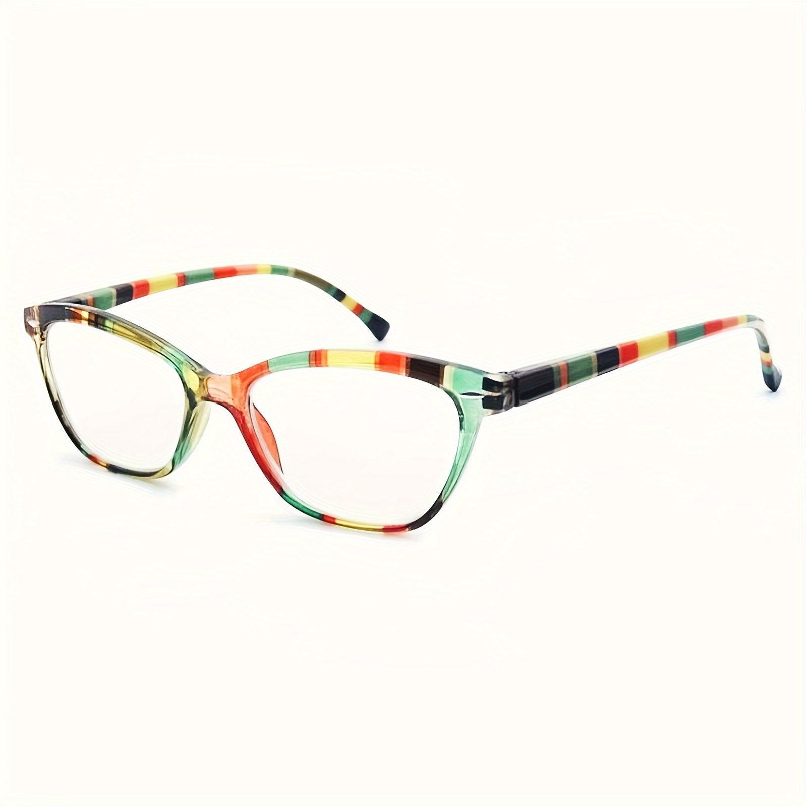 Women Reading Glasses Colorful Pattern Cat Eye Lightweight Flexible Spring Hinge