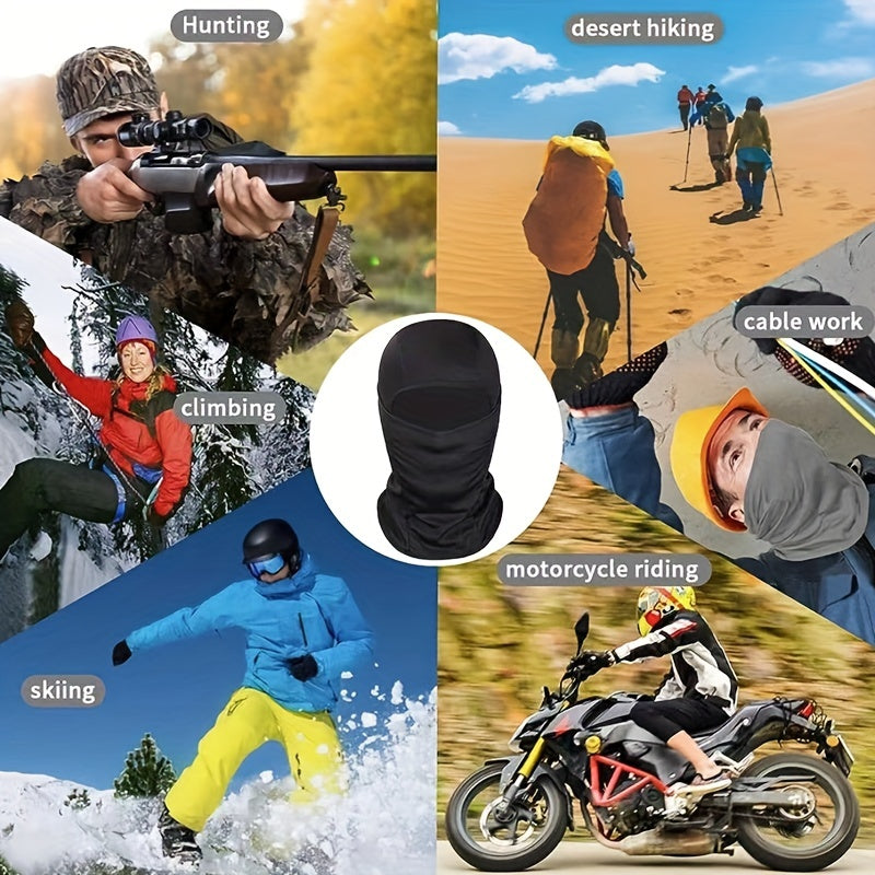 Distressed Windproof Knitted Balaclava for Outdoor Activities