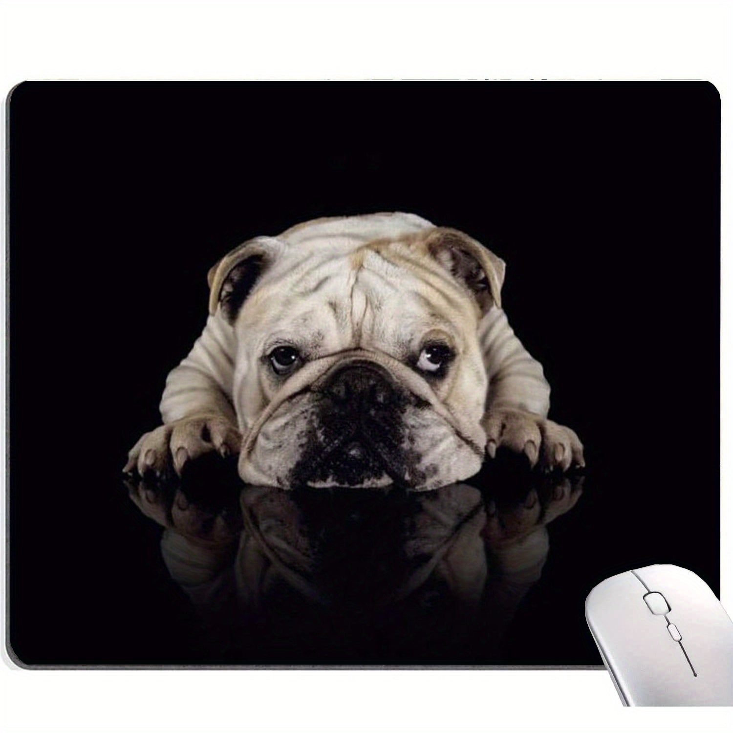 French Bulldog Face Mouse Pad - Non Slip Rubber Base