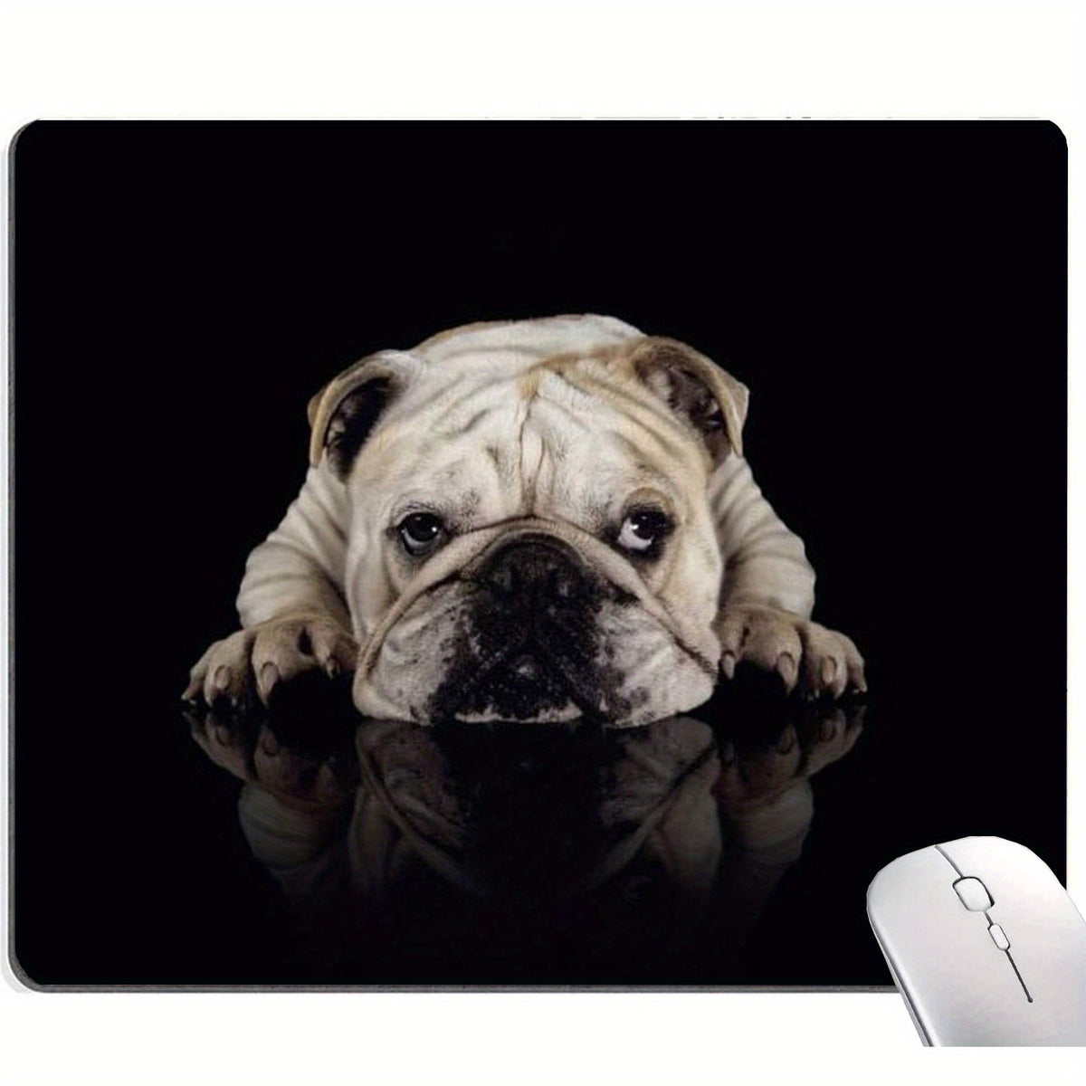 French Bulldog Face Mouse Pad - Non Slip Rubber Base