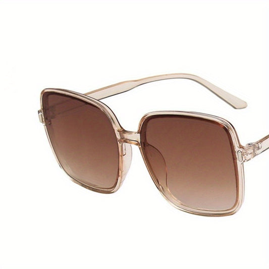 Gradient Oversized Square Frame Sunglasses Flat Top Eyewear