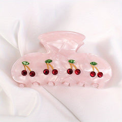 Sparkly Cherry Hair Claw Clip for Women Girls