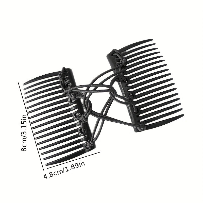 Elastic Double Side Hair Comb Hairdressing Ladies Hair Side Comb Beaded