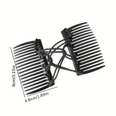 Elastic Double Side Hair Comb Hairdressing Ladies Hair Side Comb Beaded