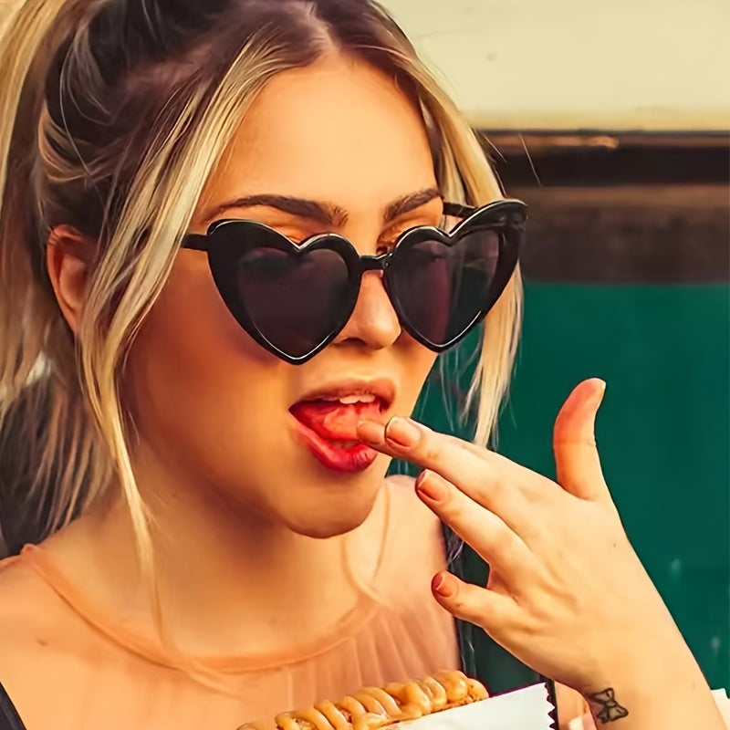 Heart Shaped Sunglasses Vintage Cat Eye Style Kurt Cobain Glasses