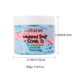 LIYALAN Fruity Scent Foaming Bath Soap with Shea Butter 200g