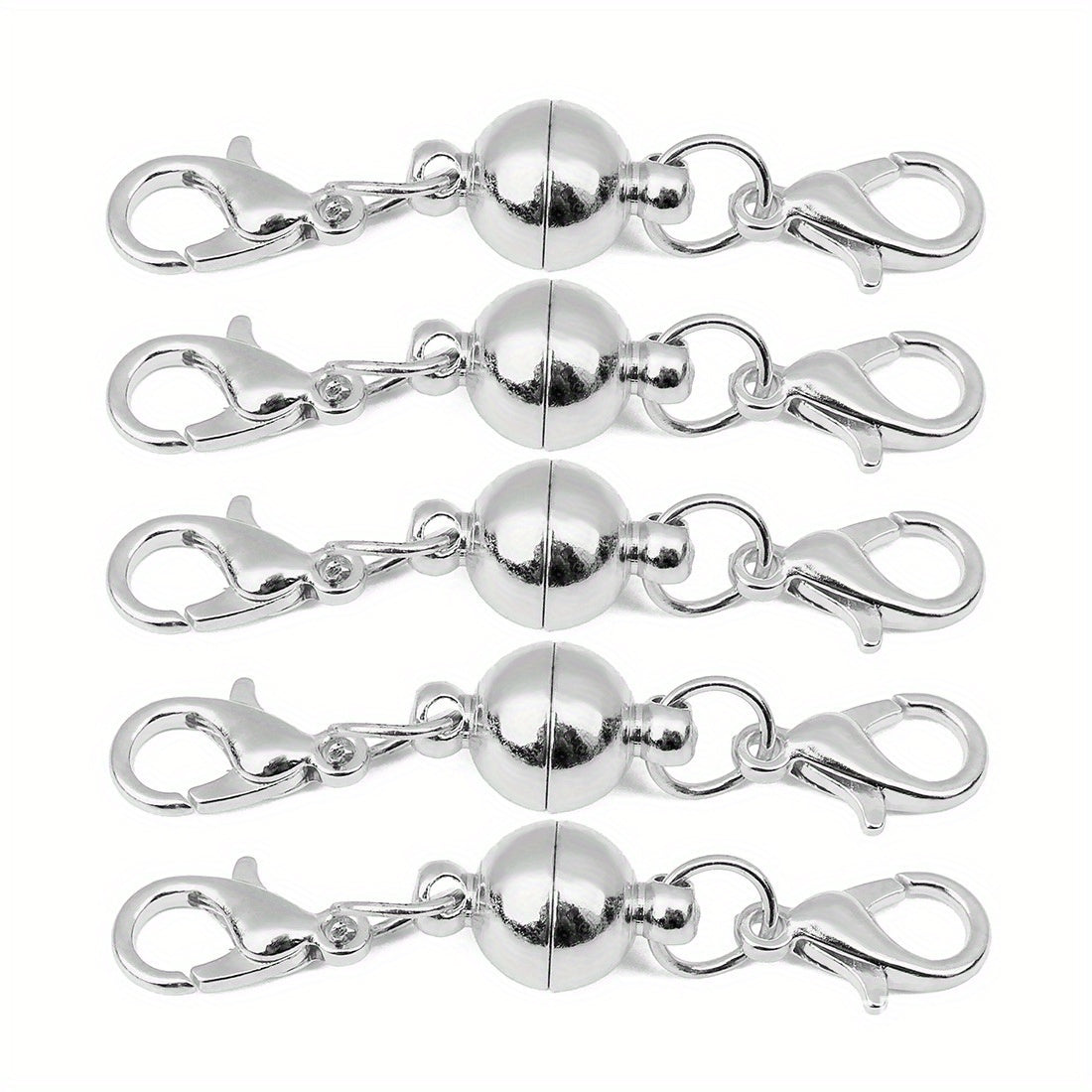 5pcs 6mm Copper Ball Magnet Clasp Bracelet DIY Accessory Set