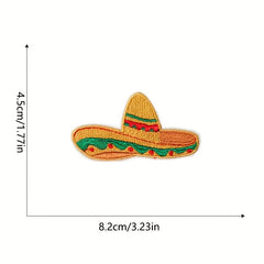 8pcs Mexico Style Iron On Patches Sew On Embroidered