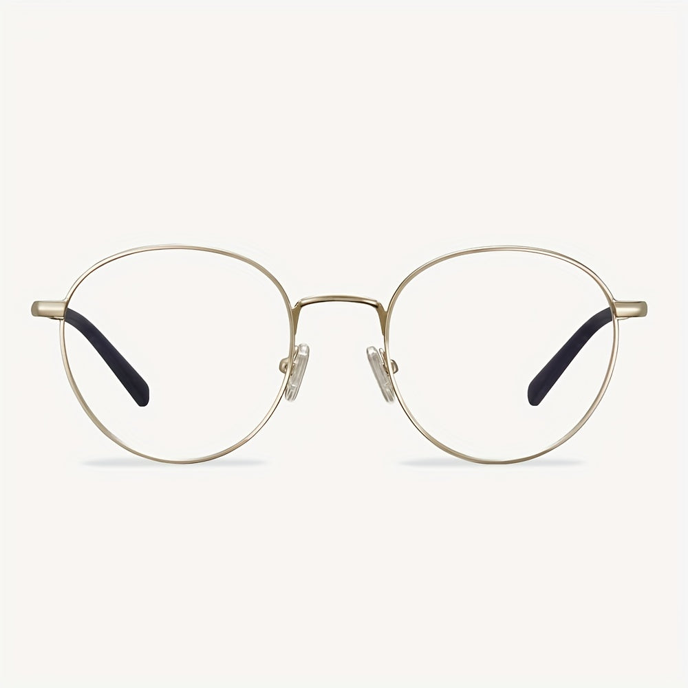 Men's Light Block Round Frame Glasses