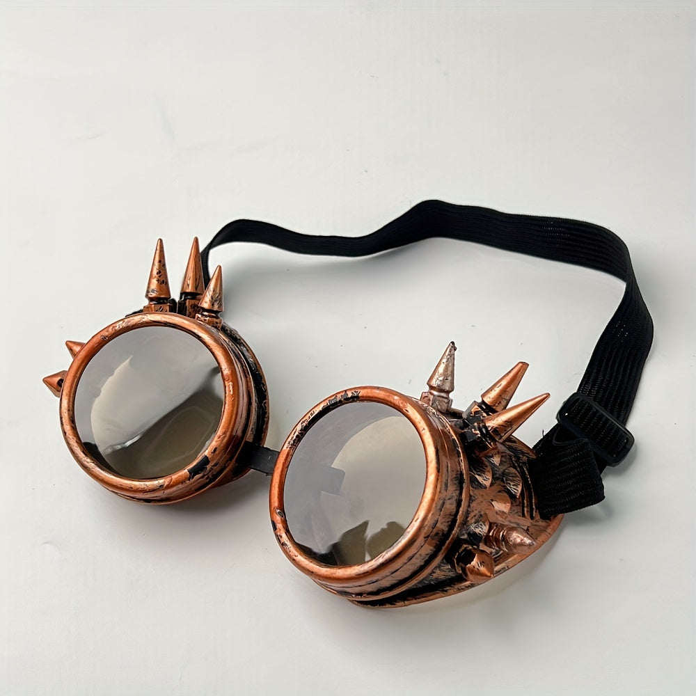 Steampunk Goggles Retro Round Glasses for Cosplay & Halloween