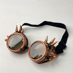 Steampunk Goggles Retro Round Glasses for Cosplay & Halloween
