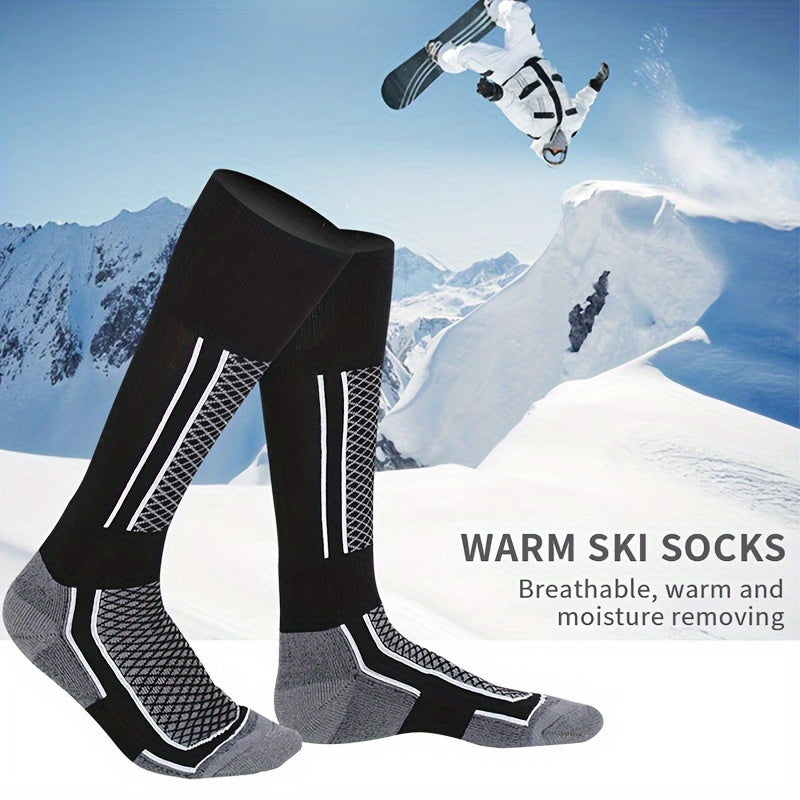 Thick Thermal Knee High Outdoor Ski Socks