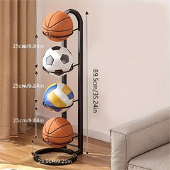 Ball Storage Rack Basketball Display Stand Portable Outdoor Ball Stand Holder