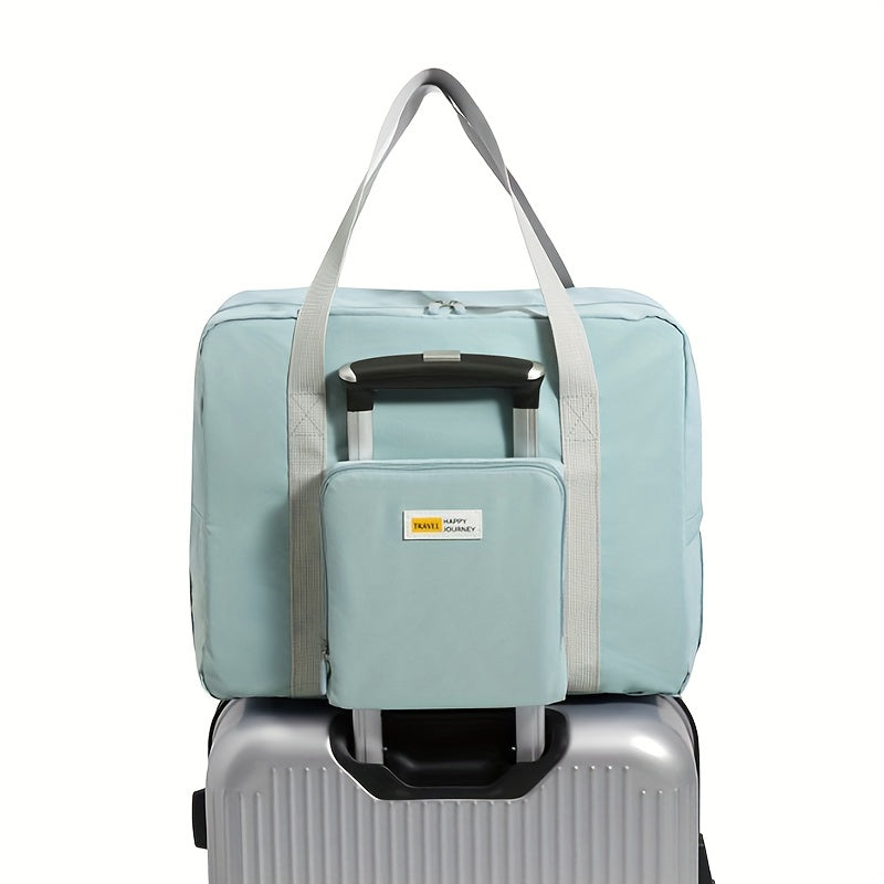 Large Capacity Foldable Duffle Bag Lightweight Zipper Storage Overnight Bag