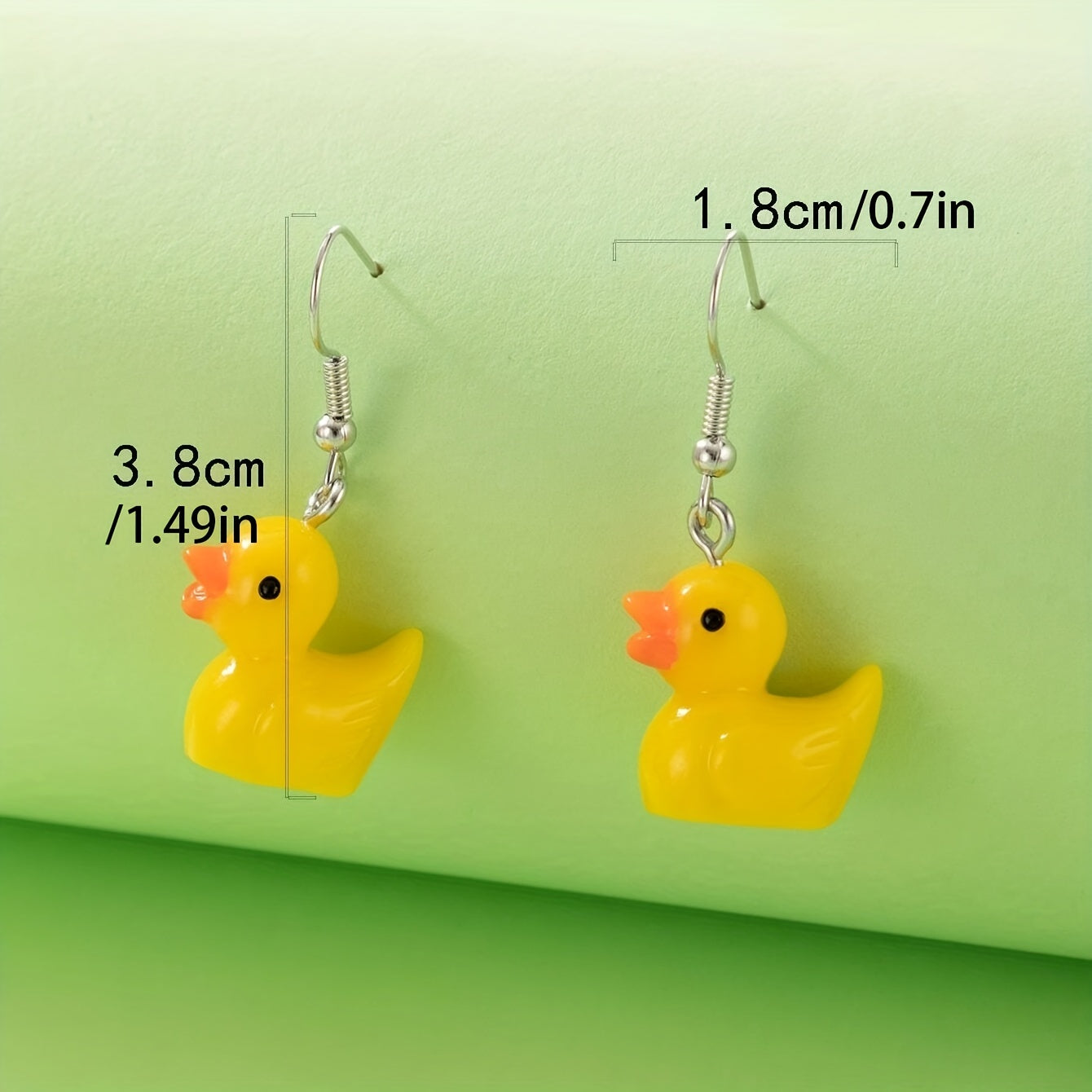 Duck Earrings Synthetic Resin Cute Animal Jewelry Dangle Earrings