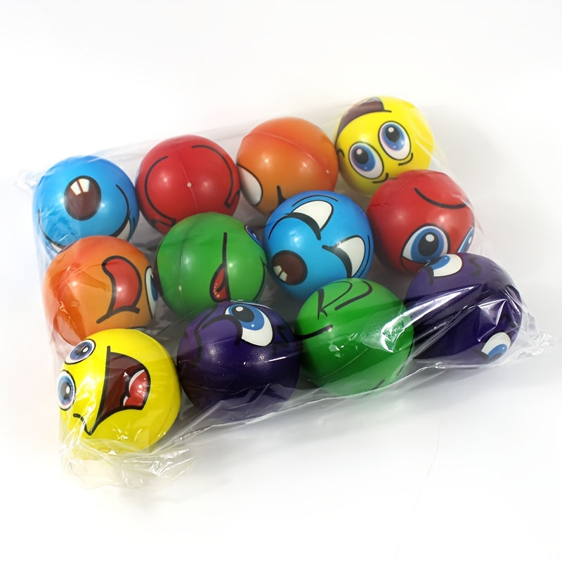 Expressive Stress Balls Set - Christmas Halloween Party Gag Grip Sponge Balls
