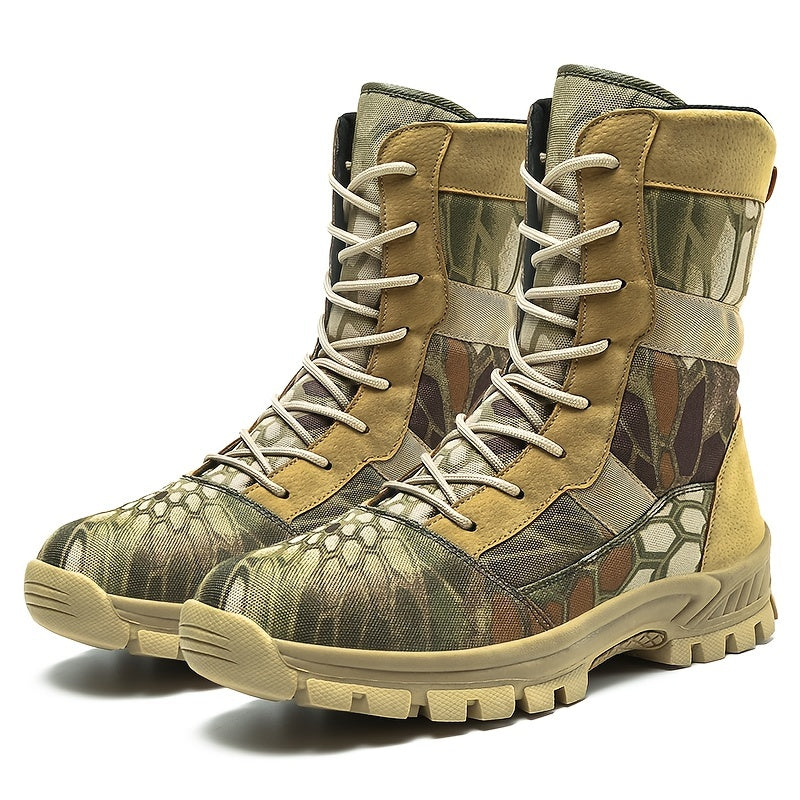 Boy's Waterproof Tactical Boots Non Slip Hiking Shoes