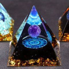 Orgone Pyramid with Amethyst Crystal Ball
