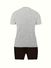  Paw Print Tee & Shorts Set