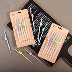 6pcs Dots Birthday Candle Curve Bending Spiral Candle Rainbow Party