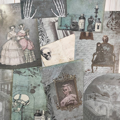 Vintage Halloween Ghost Scrapbook Papers Pack - 12pcs