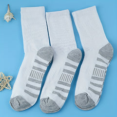 3 Pairs Geometric Pattern Socks Comfy & Mid Tube Women's Stockings