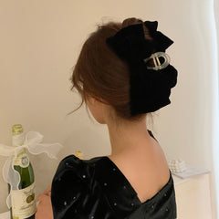 Large Velvet Bow Hair Clip Women's Hair Accessories