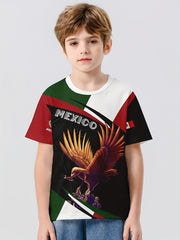 MEXICO 3D Print Boys T-shirt Short Sleeve Top Summer Kids Outgoing Clothes