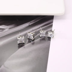 Square Golden Men's Earrings