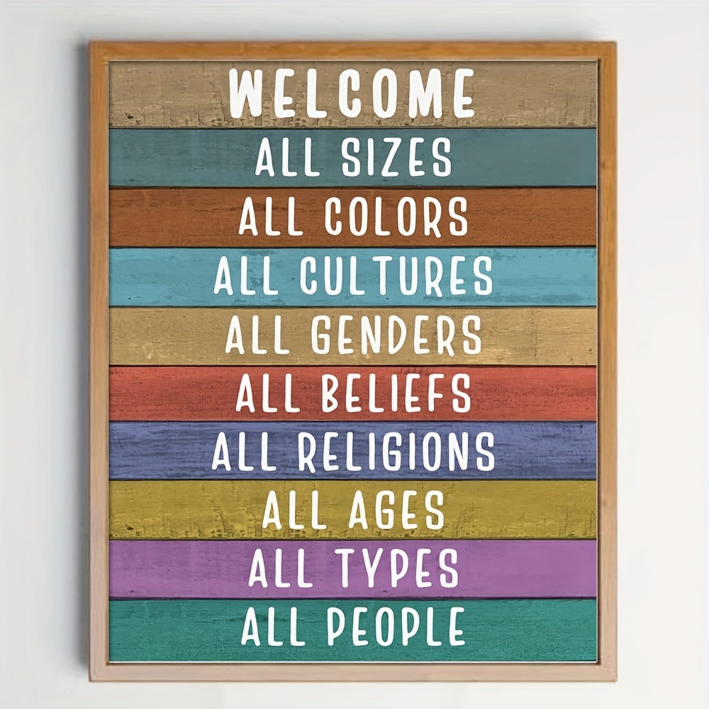 Welcome Sign Wall Decor - Classroom Rules Poster - 8X10 INCH