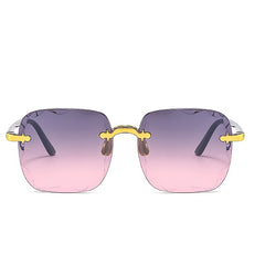 Square Rimless Sunglasses Gradient Glasses UV400