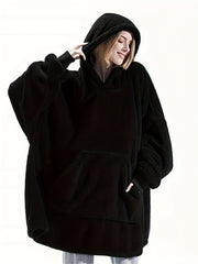 Hooded Fuzzy Lounge Robe with Pockets Women's Loungewear