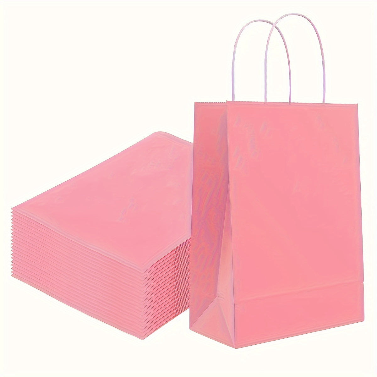 24 Purple Gift Bags with Handles - Small Paper Bags for Kids Birthday Party Favo