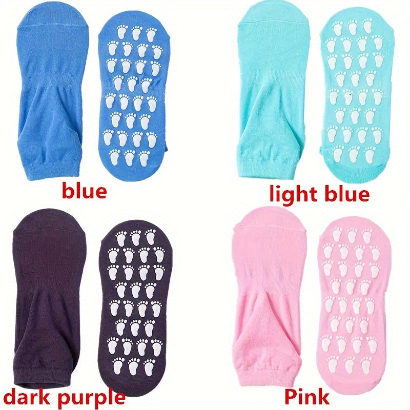 4 Pairs Non slip Mid-Tube Socks Women's Stockings & Hosiery