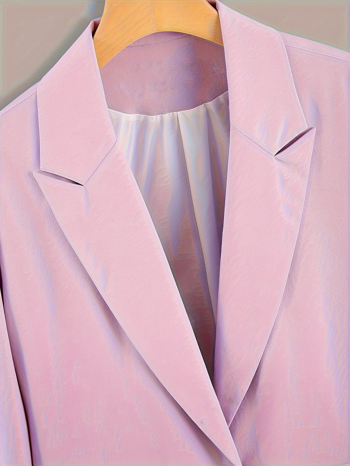  Casual Blazer Women's Plus Solid Long Sleeve Lapel Collar Blazer