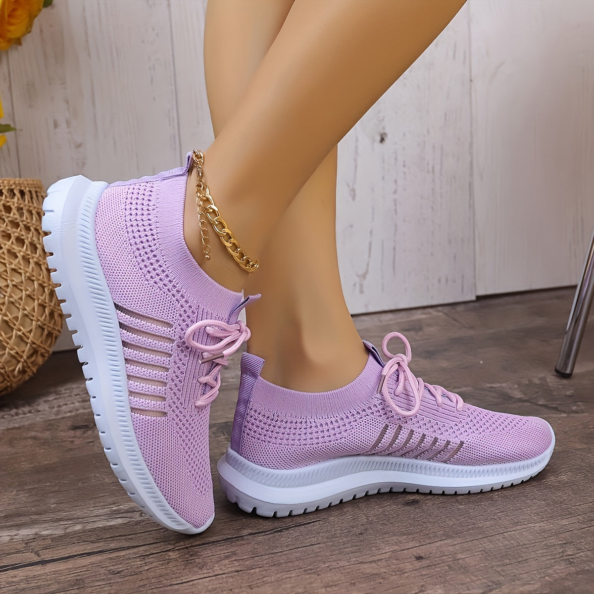 Soft Thick Bottom Mesh Breathable Running Shoes Non Slip