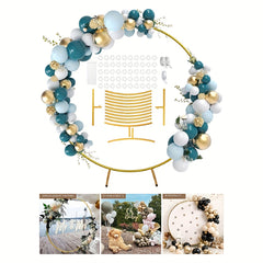87pcs Round Backdrop Balloon Stand Metal Circle Wedding Arch Backdrop Stand