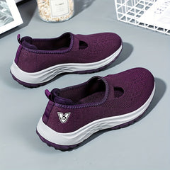 Non-slip Soft Sole Breathable Walking Shoes Slip-On Sporty Sneakers