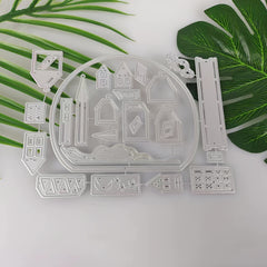 Christmas Town Crystal Ball Metal Cutting Dies