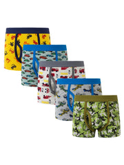 5pcs Boys Dinosaur Boxer Briefs Cotton Underpants