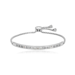 Adjustable Roman Numerals Bracelet for Women Girls