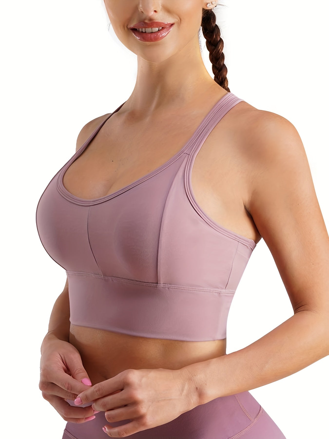 Comfy Racerback Sports Bra High Impact Workout Bra