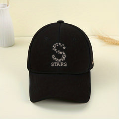 S STARS Embroidery Baseball Cap Adjustable Dad Hats Outdoor Golf Sun Hat
