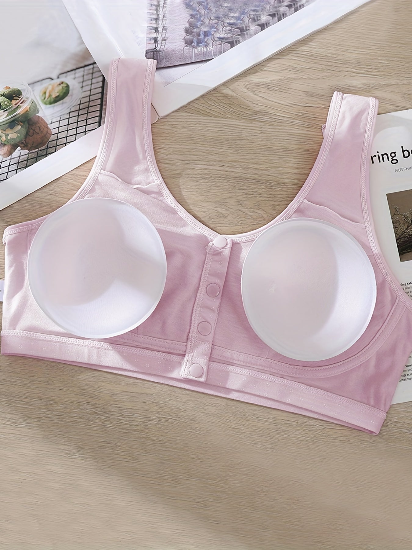  Ditsy Print Front Closure T-shirt Bra