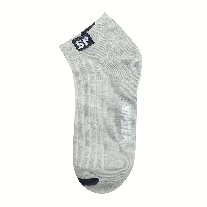 5 Pairs Letter Print Unisex Socks Women's Stockings & Hosiery