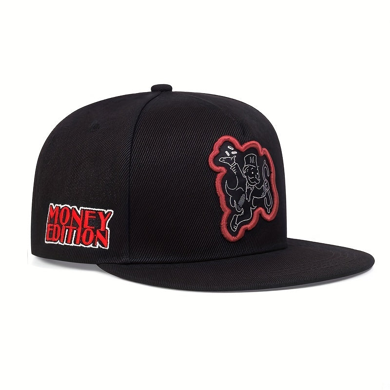 Unisex Sunshade Baseball Cap With PlayingCard Embroidery