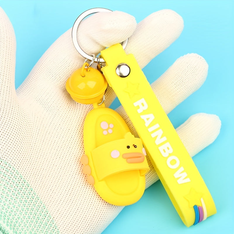 Cartoon Animal Slipper Bracelet Keychain Funny Animal Purse Bag Backpack Car Key